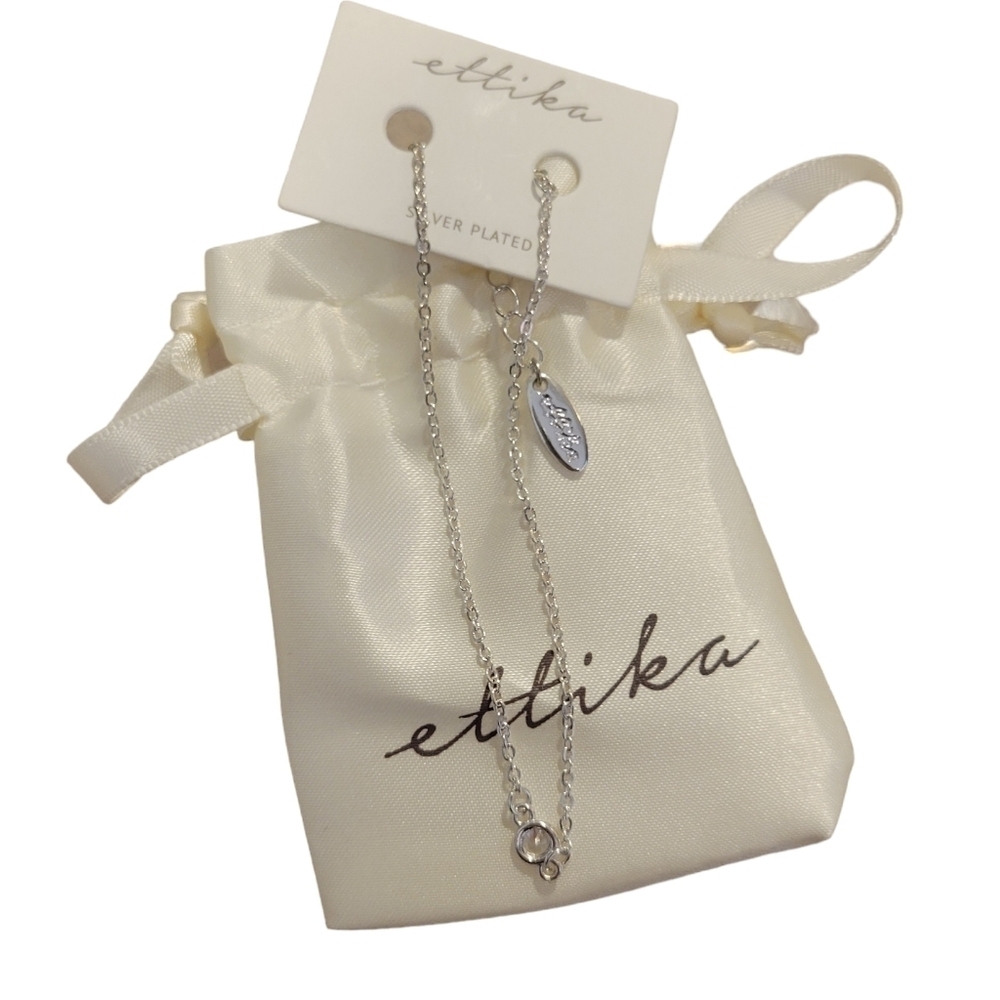 NWT | Ettika | Silver Plated Solo Stone Bracelet